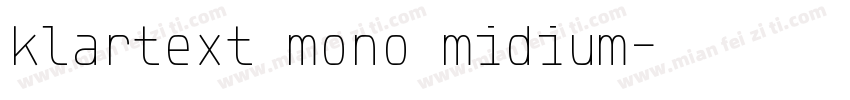 klartext mono midium字体转换